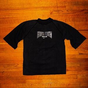Vintage Reebok Fitness‎ System Black Short Sleeve Mock Neck T Shirt Mens XL